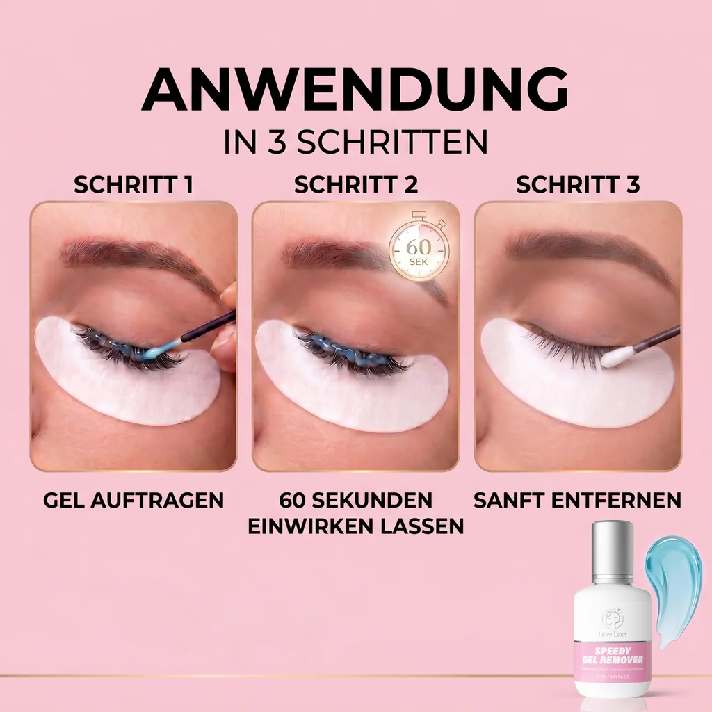 Wimperverlengings gel remover – Liore Lash snelle remover, Snelle verwijdering wimperlijm in 60 seconden, Professionele gel formule voor wimperverlengingen, 15 ml
