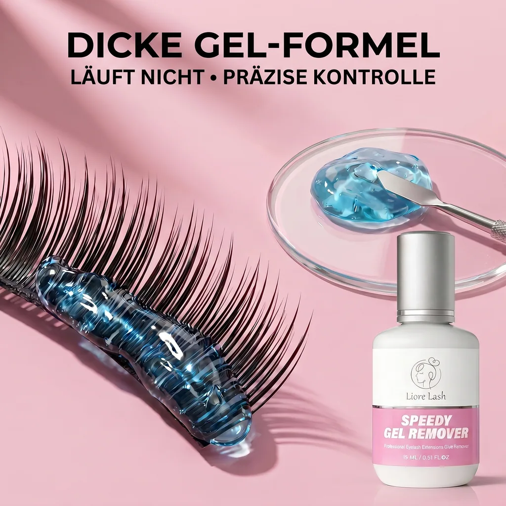 Wimperverlengings gel remover – Liore Lash snelle remover, Snelle verwijdering wimperlijm in 60 seconden, Professionele gel formule voor wimperverlengingen, 15 ml