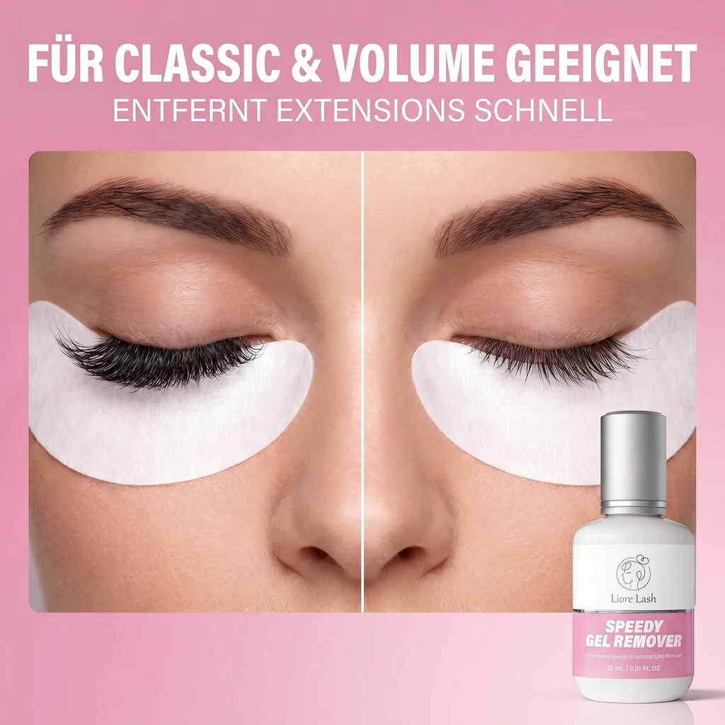 Wimperverlengings gel remover – Liore Lash snelle remover, Snelle verwijdering wimperlijm in 60 seconden, Professionele gel formule voor wimperverlengingen, 15 ml