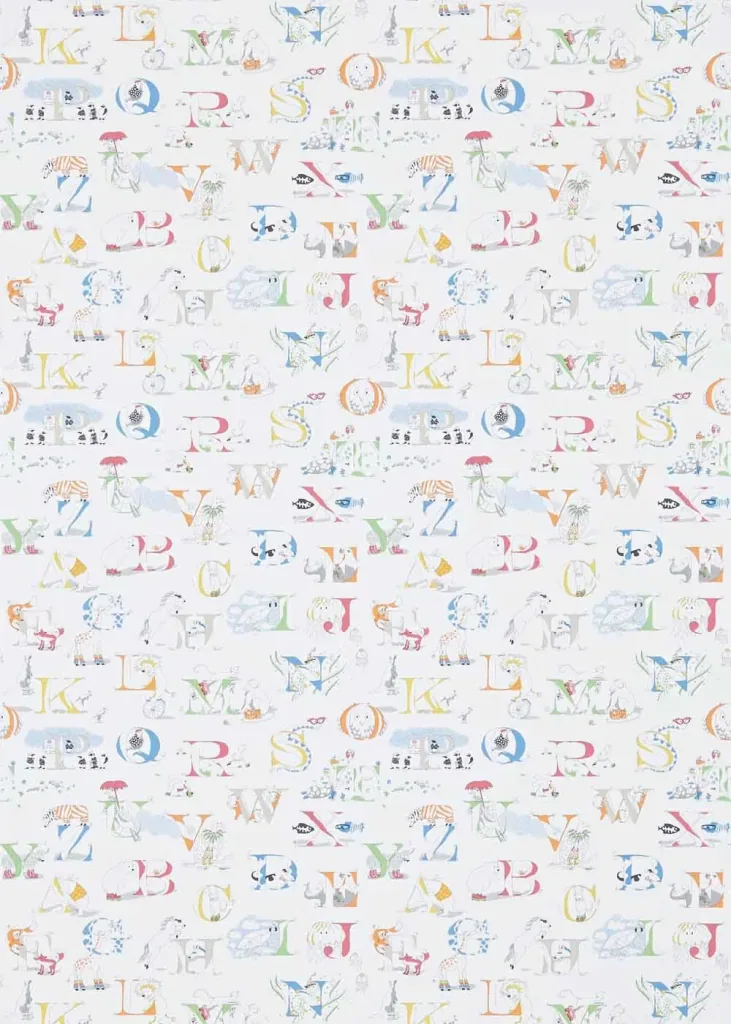 Little Sanderson Abracazoo behang alfabet crème Rainbow