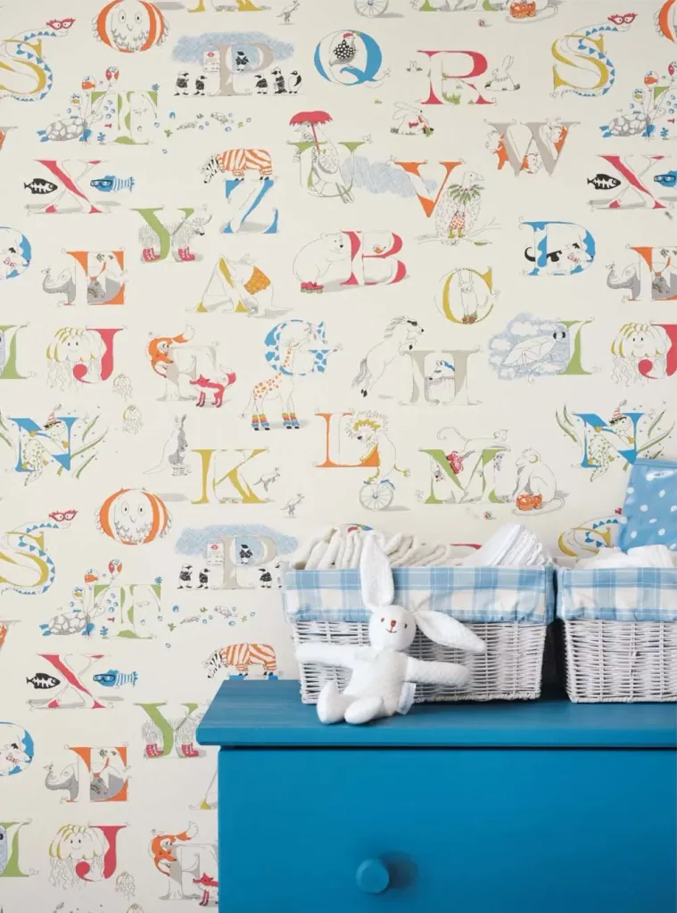 Little Sanderson Abracazoo behang alfabet crème Rainbow