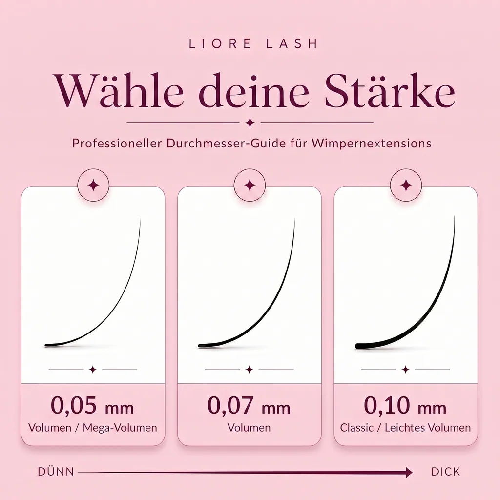 Wimpers voor extensions 16 rijen - 0.05 M (mix 7-15 mm) - Liore Lash