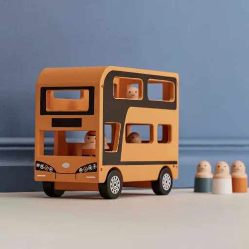 Kids Concept speelgoed dubbeldekker bus hout