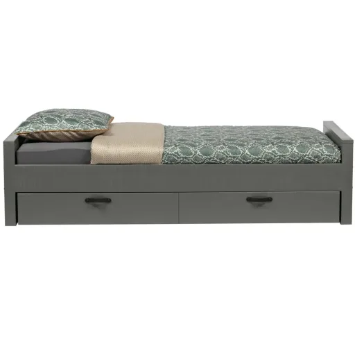 Woood bedlade Morris kleigrijs