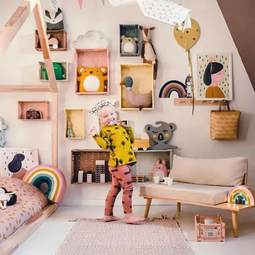 little lights Led deco kinderlamp mini regenboog retro