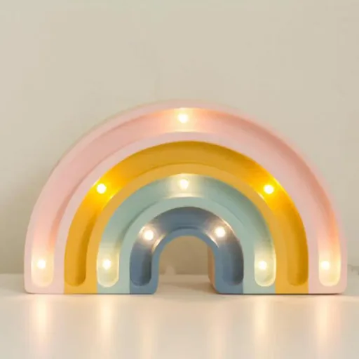 little lights Led deco kinderlamp mini regenboog retro