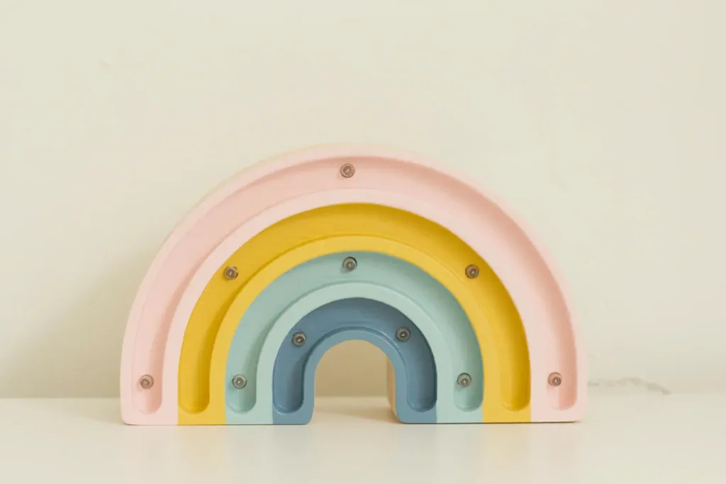 little lights Led deco kinderlamp mini regenboog retro