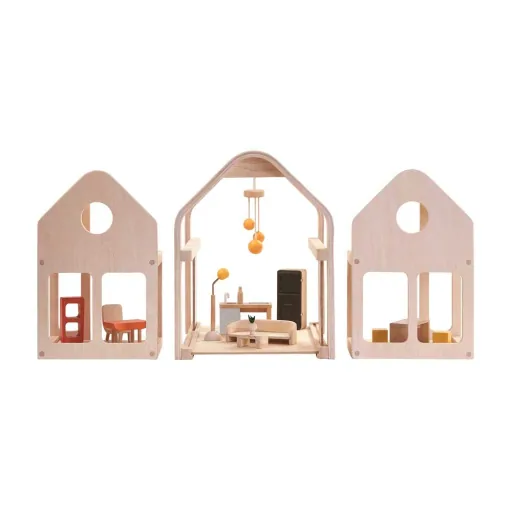 Plan Toys Poppenhuis to go hout naturel