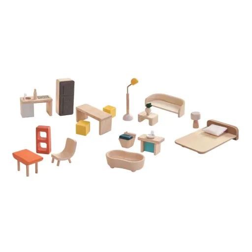 Plan Toys Poppenhuis to go hout naturel