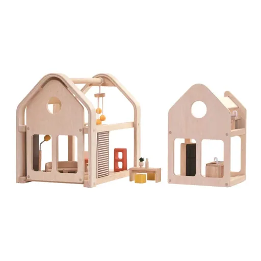 Plan Toys Poppenhuis to go hout naturel