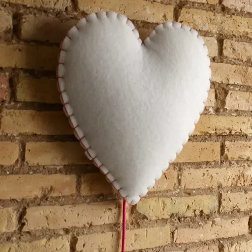 Buokids zacht lampje nachtlampje/wandlampje hartje, Versie: wandlamp; Kleur van de naad: Grijs