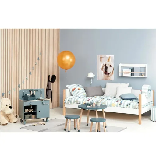Flexa Nor eenpersoonsbed wit/eiken