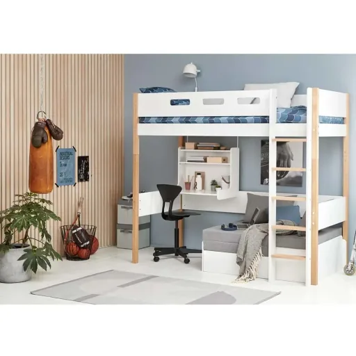 Flexa Nor hoogslaper wit/eik