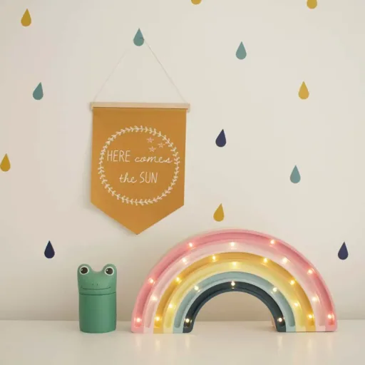 kleine lichten Led deco kinderlamp regenboog pastel