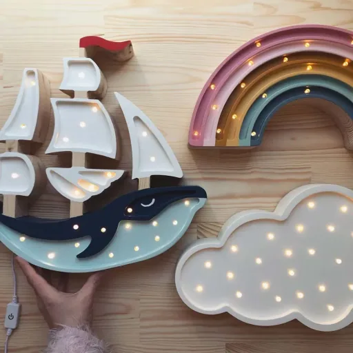 kleine lichten Led deco kinderlamp regenboog pastel