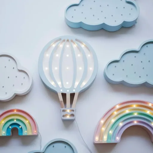 kleine lichten Led deco kinderlamp regenboog pastel