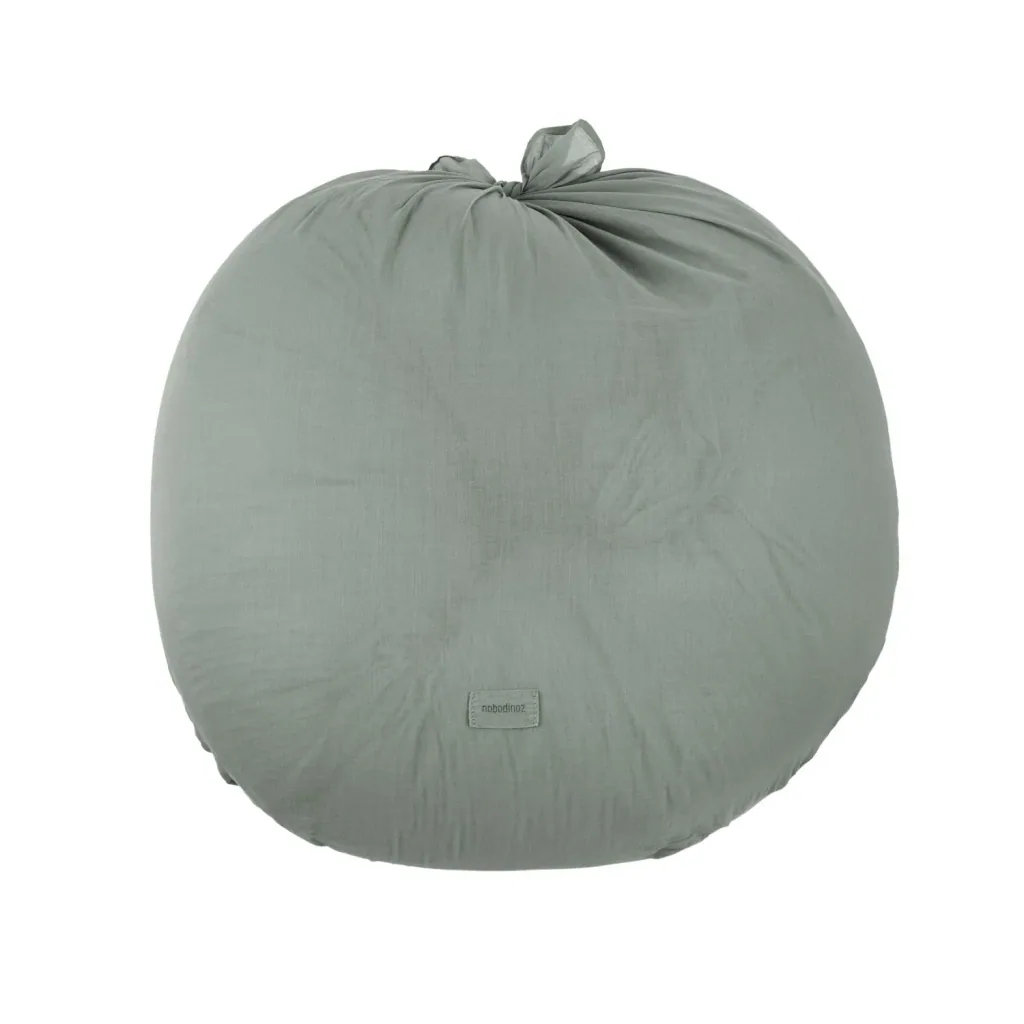Nobodinoz WABI SABI Borstvoedings- en zwangerschapskussen, 225 x 35 cm, kleur: Azuurblauw