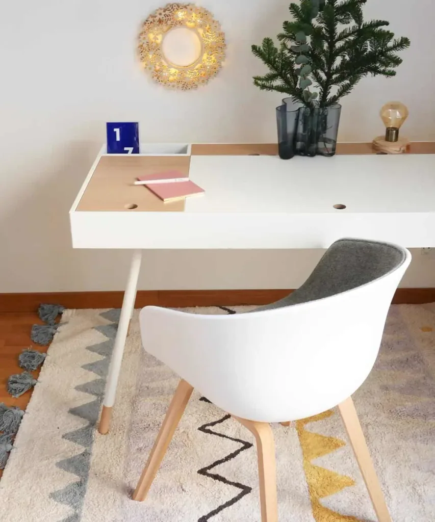 Lorena Canals Tapijt Aztec Patroon naturel rook blauw, Maat: 120 x 160 cm