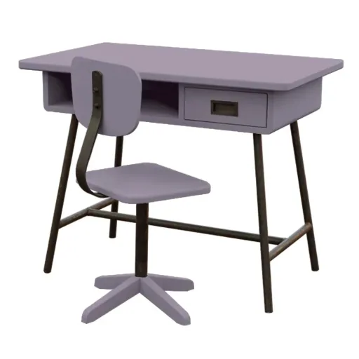 Laurette kinderbureau La Classe met stoel, Kleur: turkoois