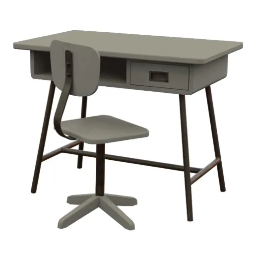 Laurette kinderbureau La Classe met stoel, Kleur: turkoois