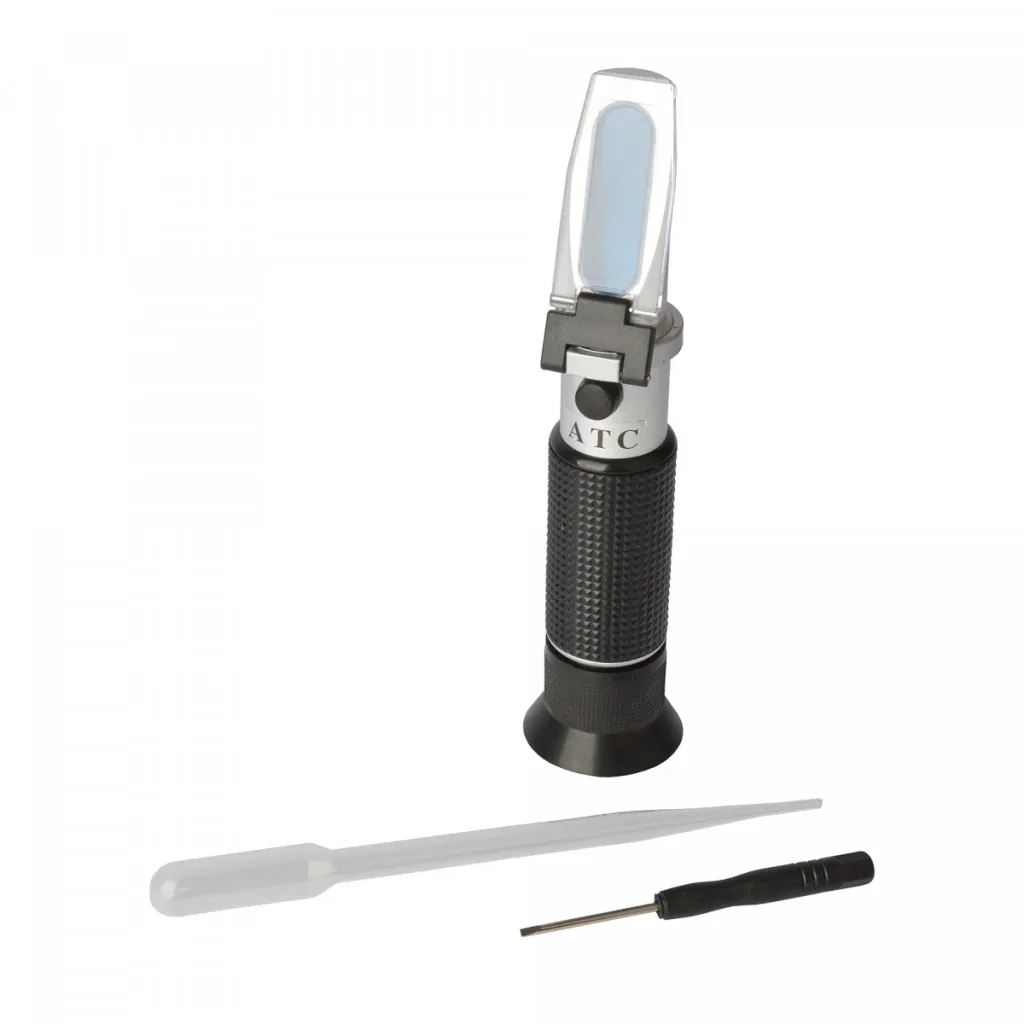 Refractometer 0-32%, Brix + 1.000-1.130 specifiek gewicht met ATC