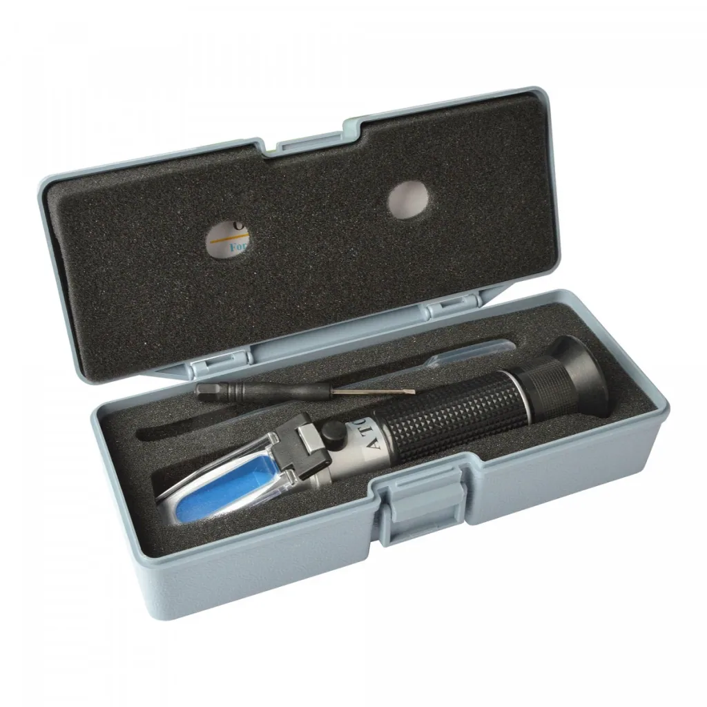 Refractometer 0-32%, Brix + 1.000-1.130 specifiek gewicht met ATC