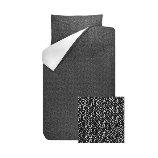 Bink beddengoed Sil mini dots zwart wit 135 x 200