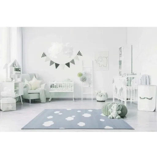 Livone Tapijt Wolken blauw, Tapijtmaat: 160 x 230 cm