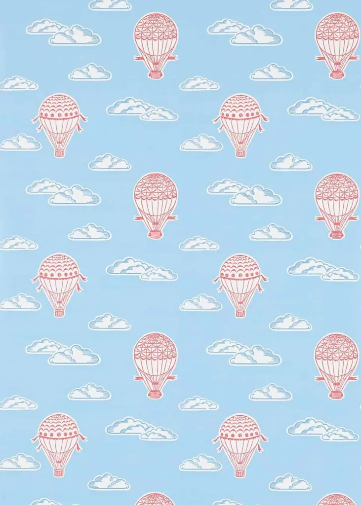 Little Sanderson Abracazoo behang luchtballonnen rood blauw