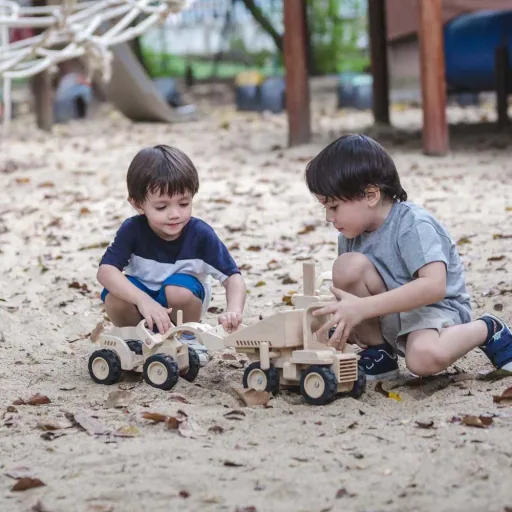 Houten kindergraver van Plan Toys Bagger