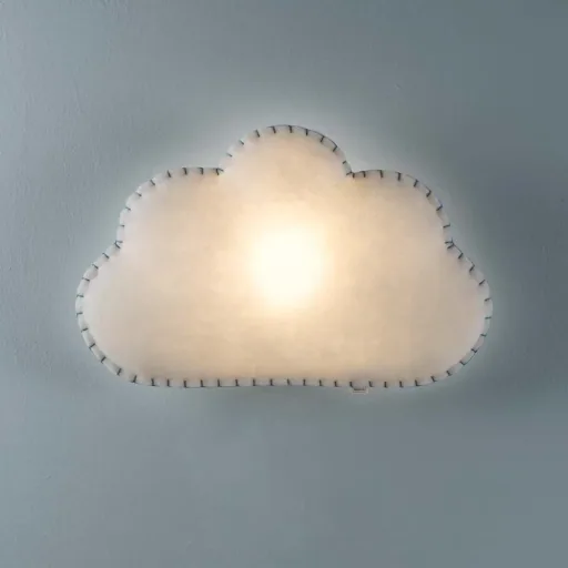 Buokids Zachte lamp Nachtlamp/Wandlamp Wolk, Versie: Koord en connector; Kleur van de naad: blauw