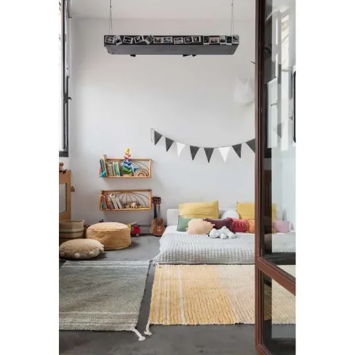 Lorena Canals wasbaar omkeerbaar vloerkleed "Reversible Twin" geel, Maat: 170 x 240 cm