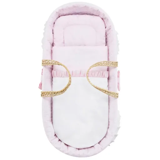Caramella beddengoed voor moses basket roze