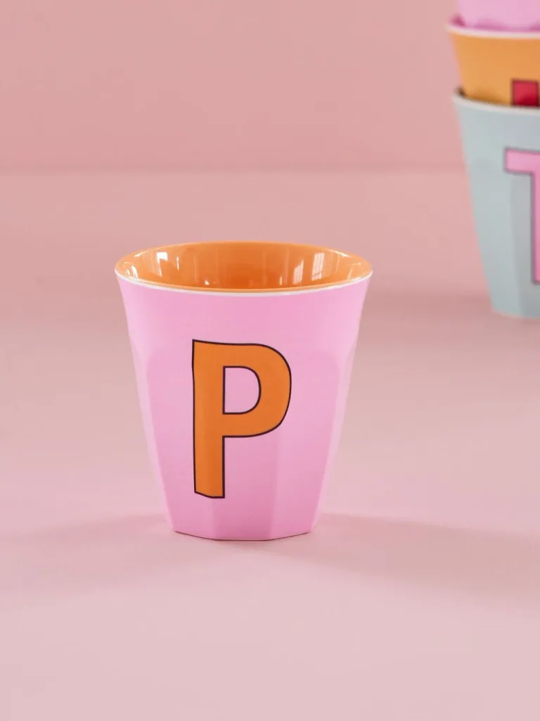 RICE Beker - P, 250 ml, melamine, kleur: roze