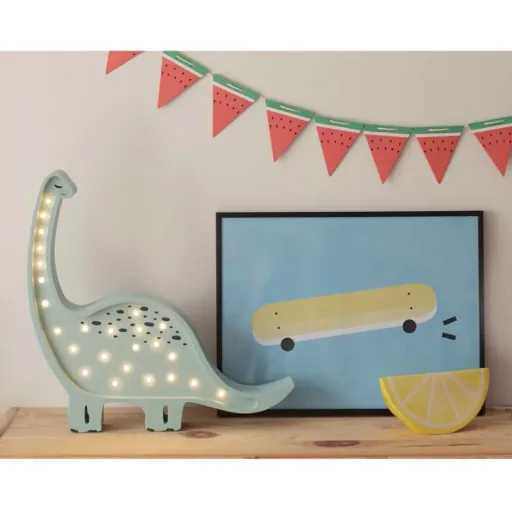 little lights Led Deco Kinderlamp Dino lichtblauw