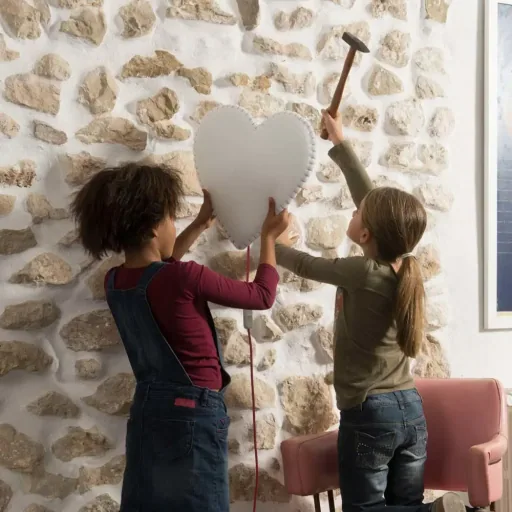 Buokids zacht lampje nachtlampje/wandlampje hartje, Versie: wandlamp; Kleur van de naad: roze