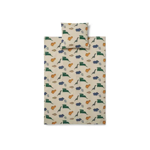 Liewood beddengoed – Carmen, 70x100, kleur: Dinosaurus / Mist