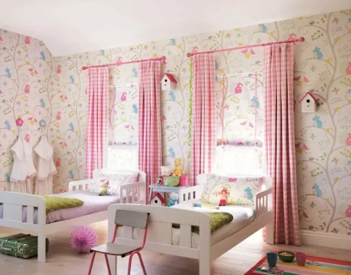 Sanderson Abracazoo ruitjesstof Appledore roze