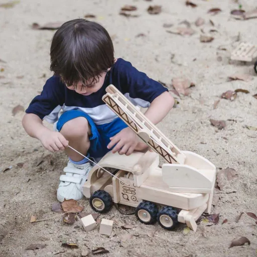 Plan Toys Brandweerauto hout naturel