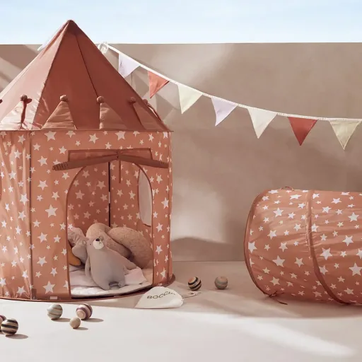Kids Concept speeltent ronde sterren bruin