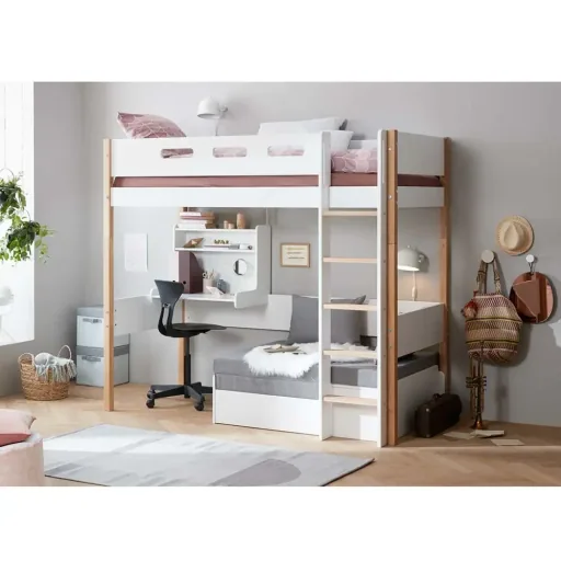Flexa Nor hoogslaper "Casa" wit/eik