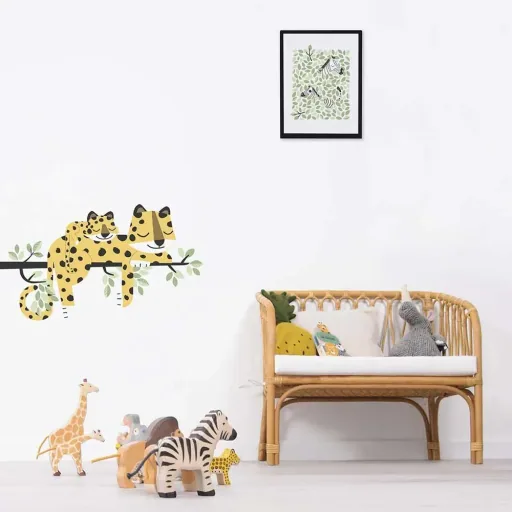 Lilipinso Poster Verstoppertje Zebra's in het blad onrustig groen