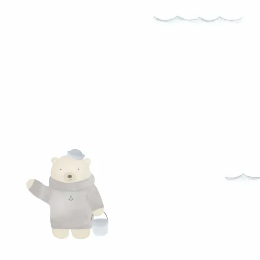 Casadeco My Little World behang zeebeer grijs bruin