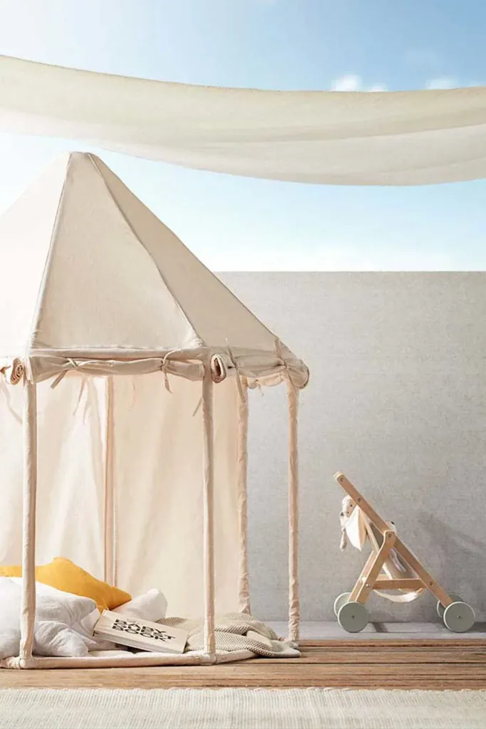 Kids Concept kinderpaviljoen hout naturel achthoekig