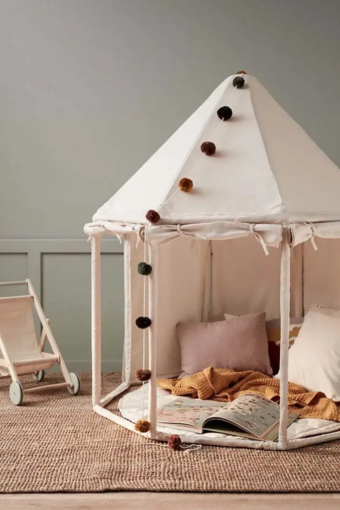 Kids Concept kinderpaviljoen hout naturel achthoekig