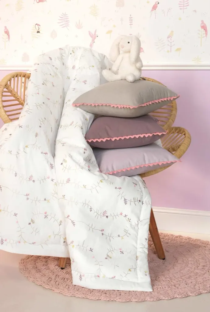 Casadeco kinderbehang Happy Dreams tropics mint koraal
