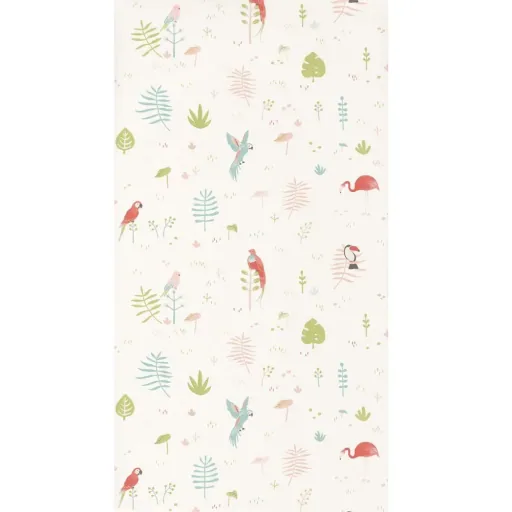 Casadeco kinderbehang Happy Dreams tropics mint koraal