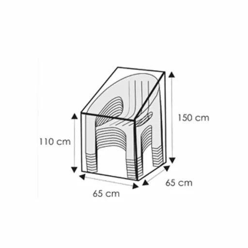 Transparante beschermhoes voor stapelstoelen 65x65x110/150cm