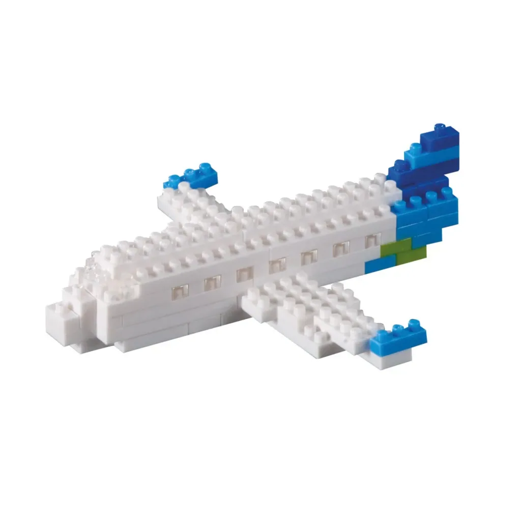 Idena, mini bouwsteentjes ansichtkaart - speelgoed voor kinderen en creatieve knutselprojecten, type: Vliegtuig