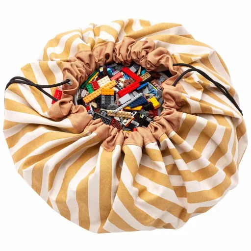 play & go speeltas print strepen mosterdgeel